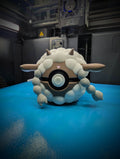 Wooloo Pokéball Display Model – 3D Printed Collectible Figure