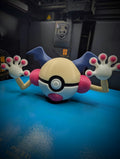 Mr. Mime Pokéball Display Model – 3D Printed Collectible Figure