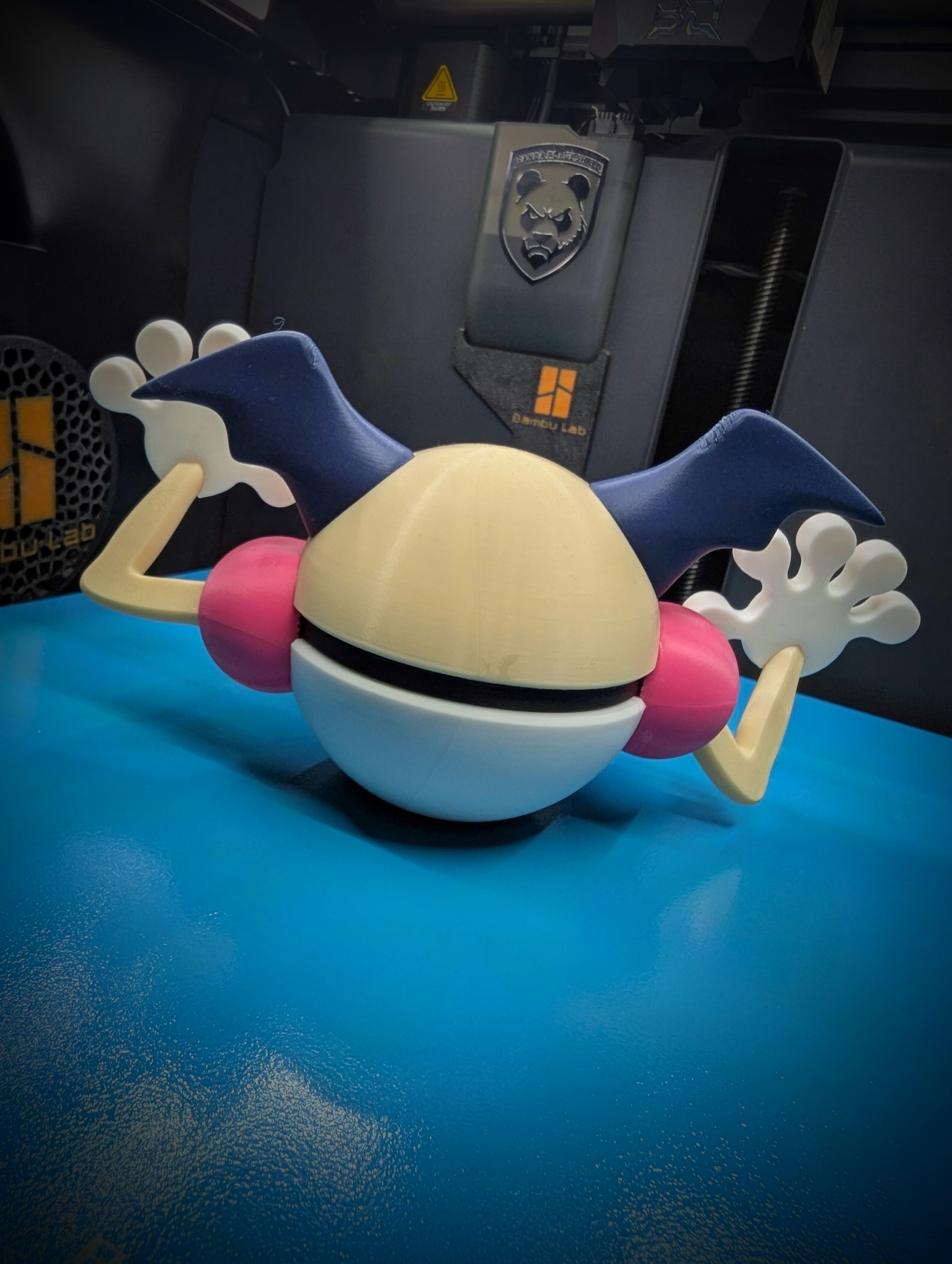 Mr. Mime Pokéball Display Model – 3D Printed Collectible Figure