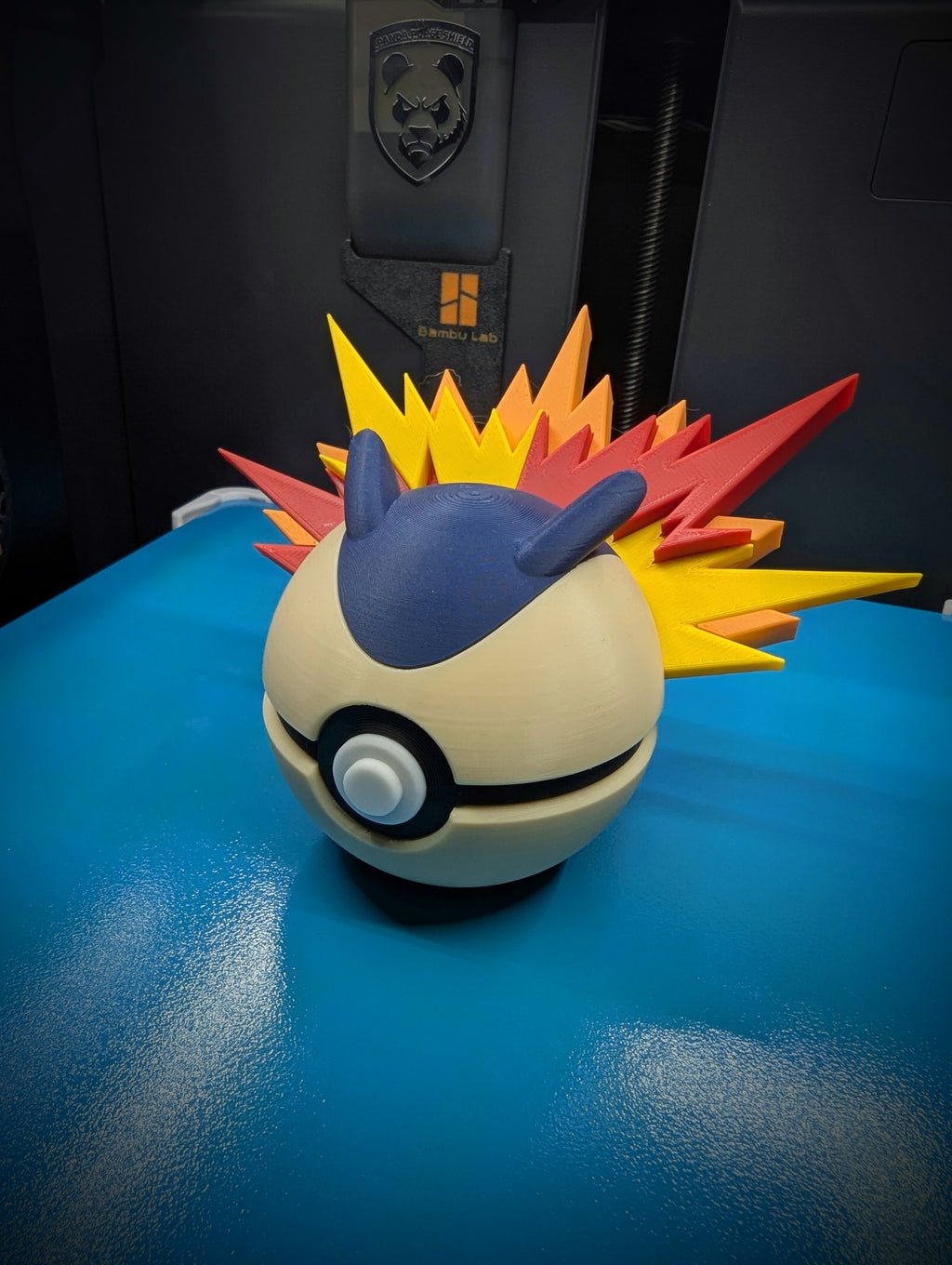 Typhlosion Pokéball Display Model – 3D Printed Collectible Figure