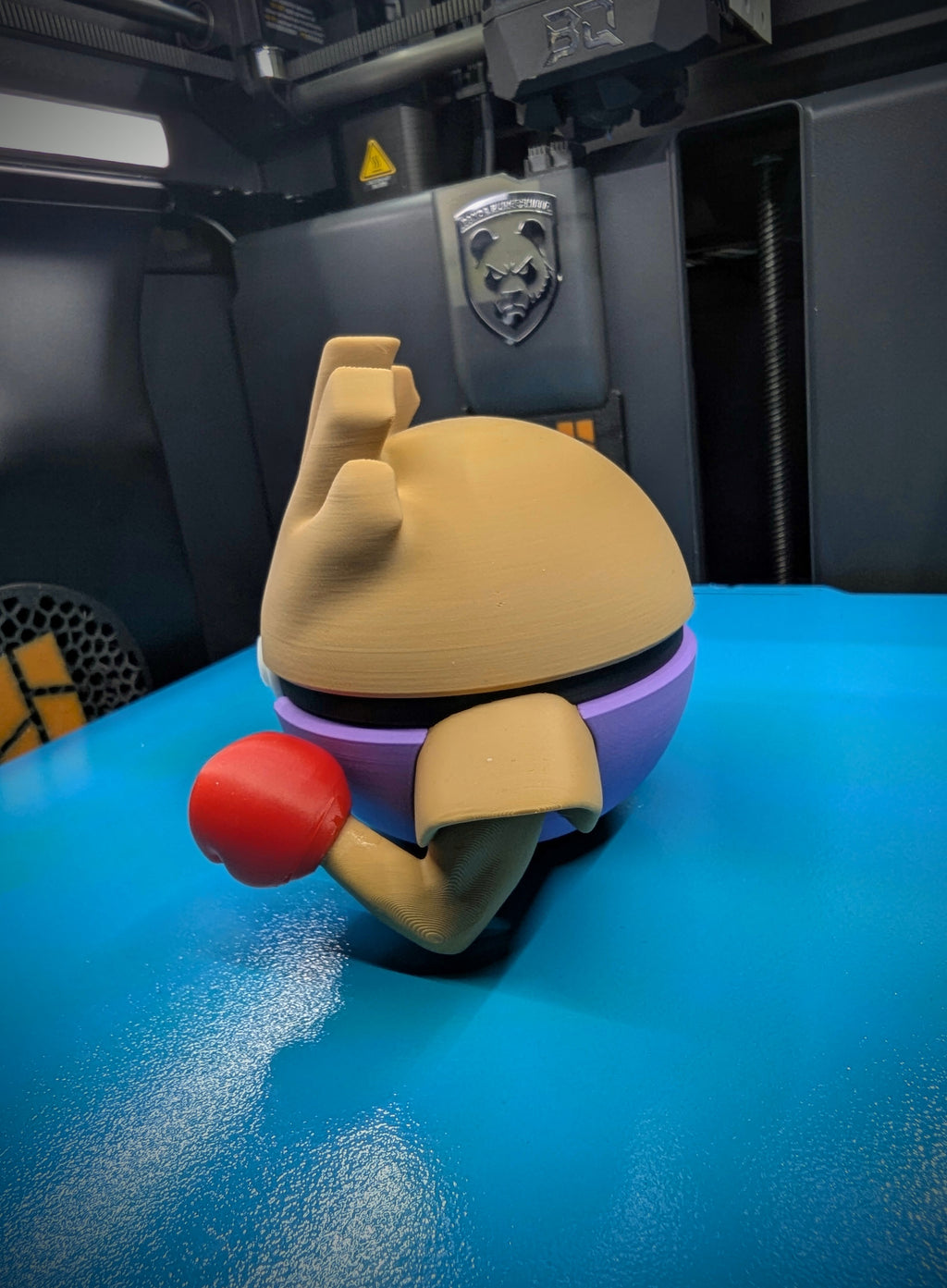 Hitmonchan Pokéball Display Model – 3D Printed Collectible Figure