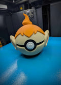Chimchar Pokéball Display Model – 3D Printed Collectible Figure