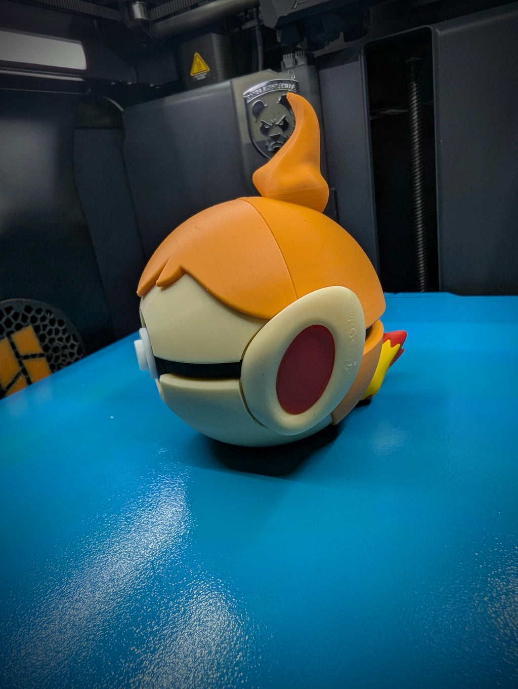 Chimchar Pokéball Display Model – 3D Printed Collectible Figure