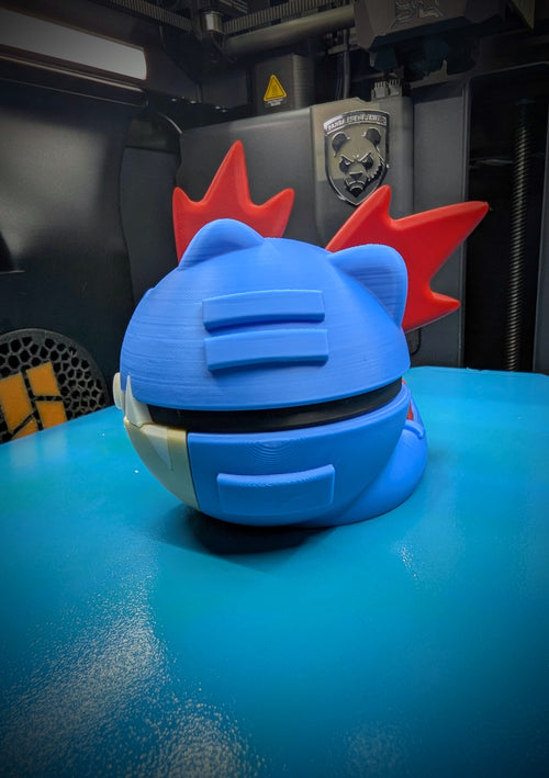 Feraligatr Pokéball Display Model – 3D Printed Collectible Figure