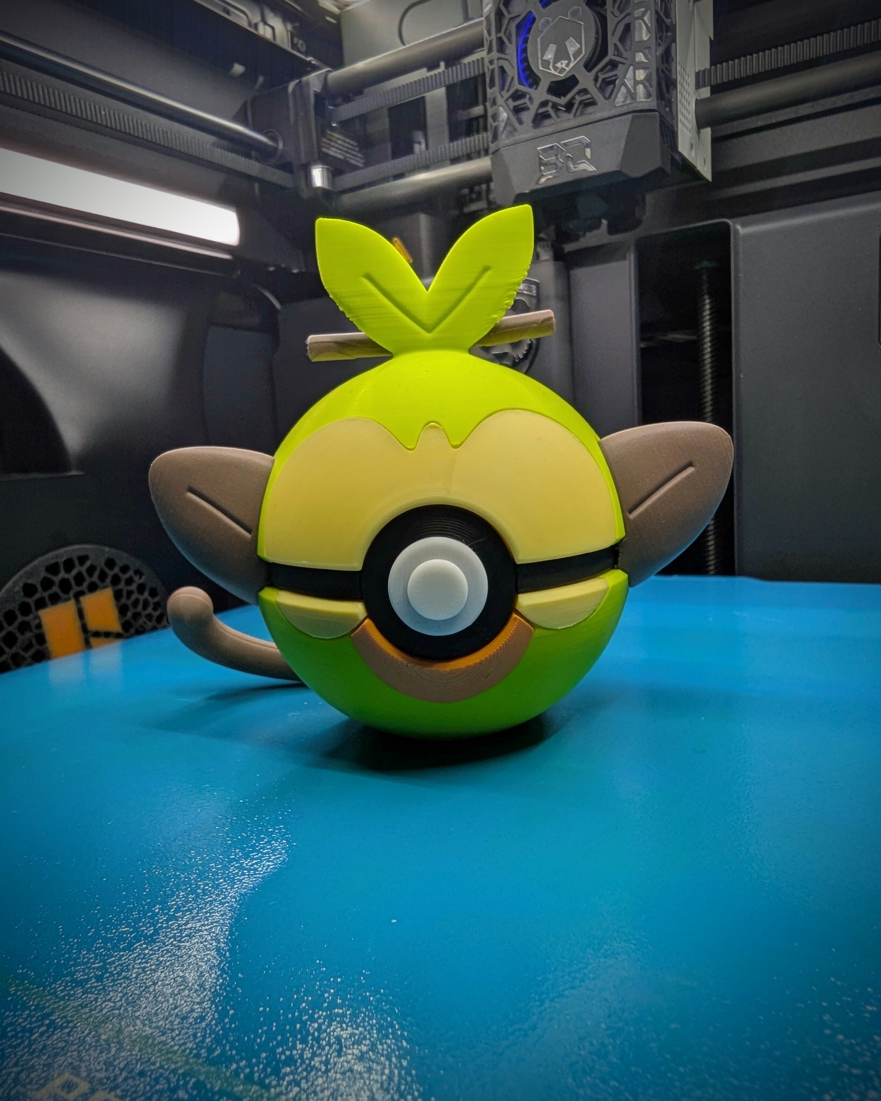 Grookey Pokéball Display Model – 3D Printed Collectible Figure