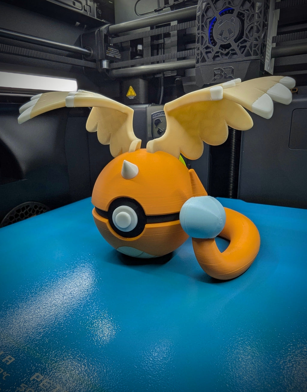 MEGA Dragonite Pokéball Display Model – 3D Printed Collectible Figure