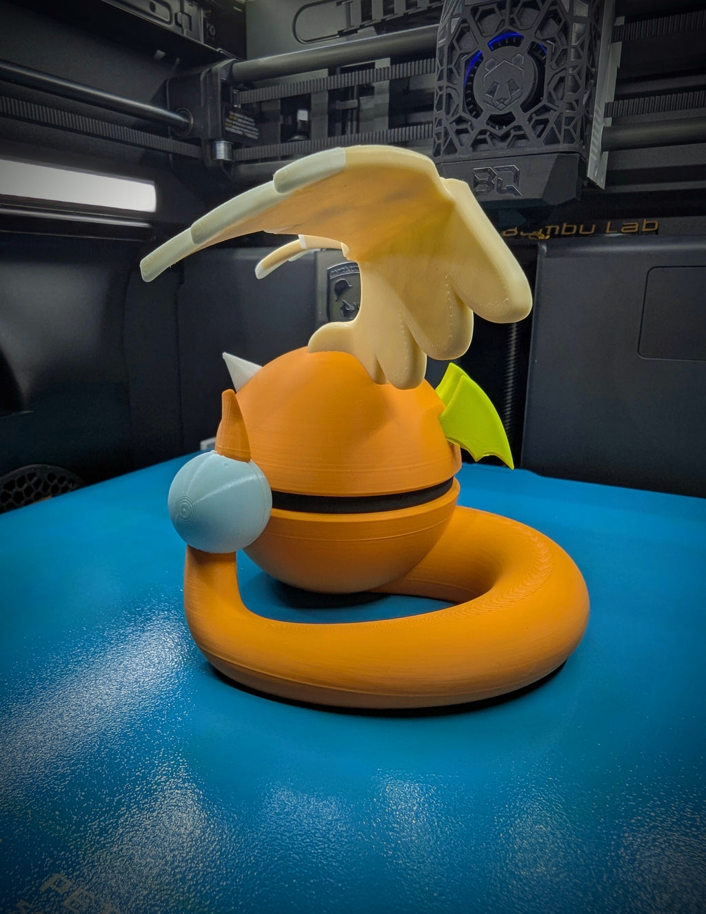 MEGA Dragonite Pokéball Display Model – 3D Printed Collectible Figure