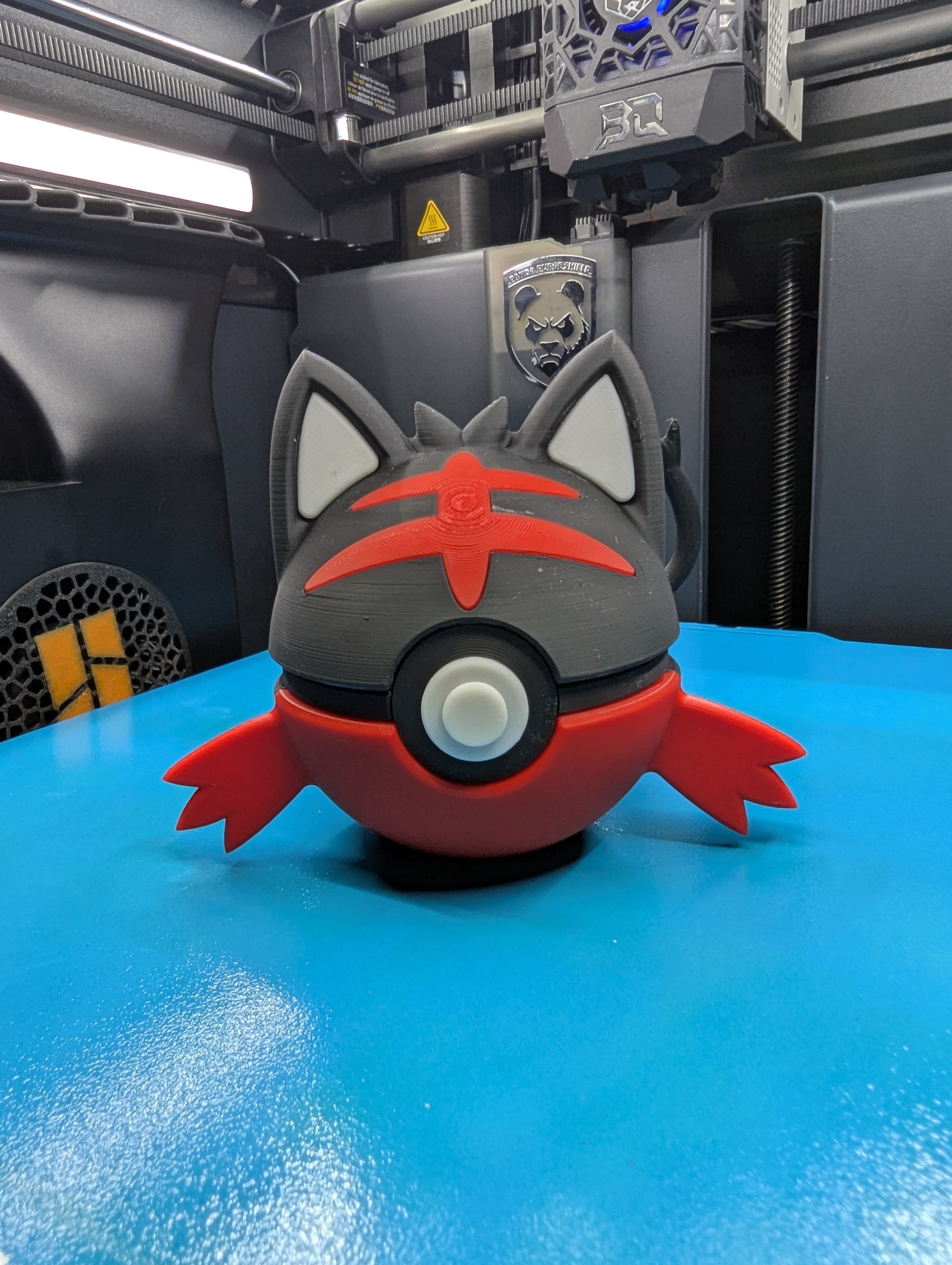 Litten Pokéball Display Model – 3D Printed Collectible Figure