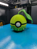 Chikorita Pokéball Display Model – 3D Printed Collectible Figure