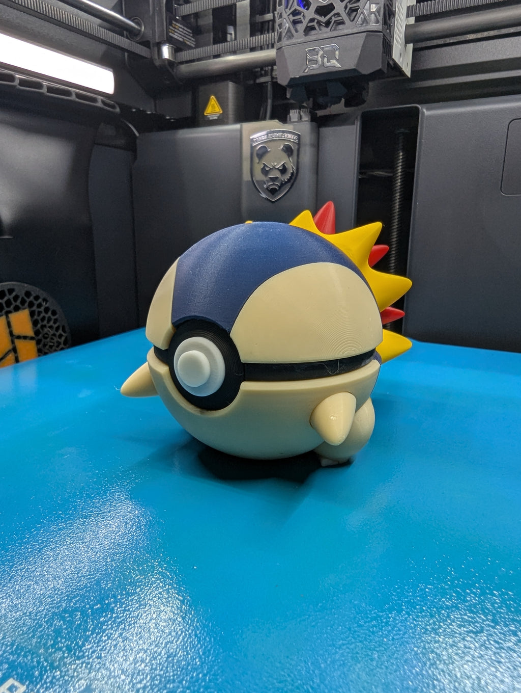 Cyndaquil Pokéball Display Model – 3D Printed Collectible Figure