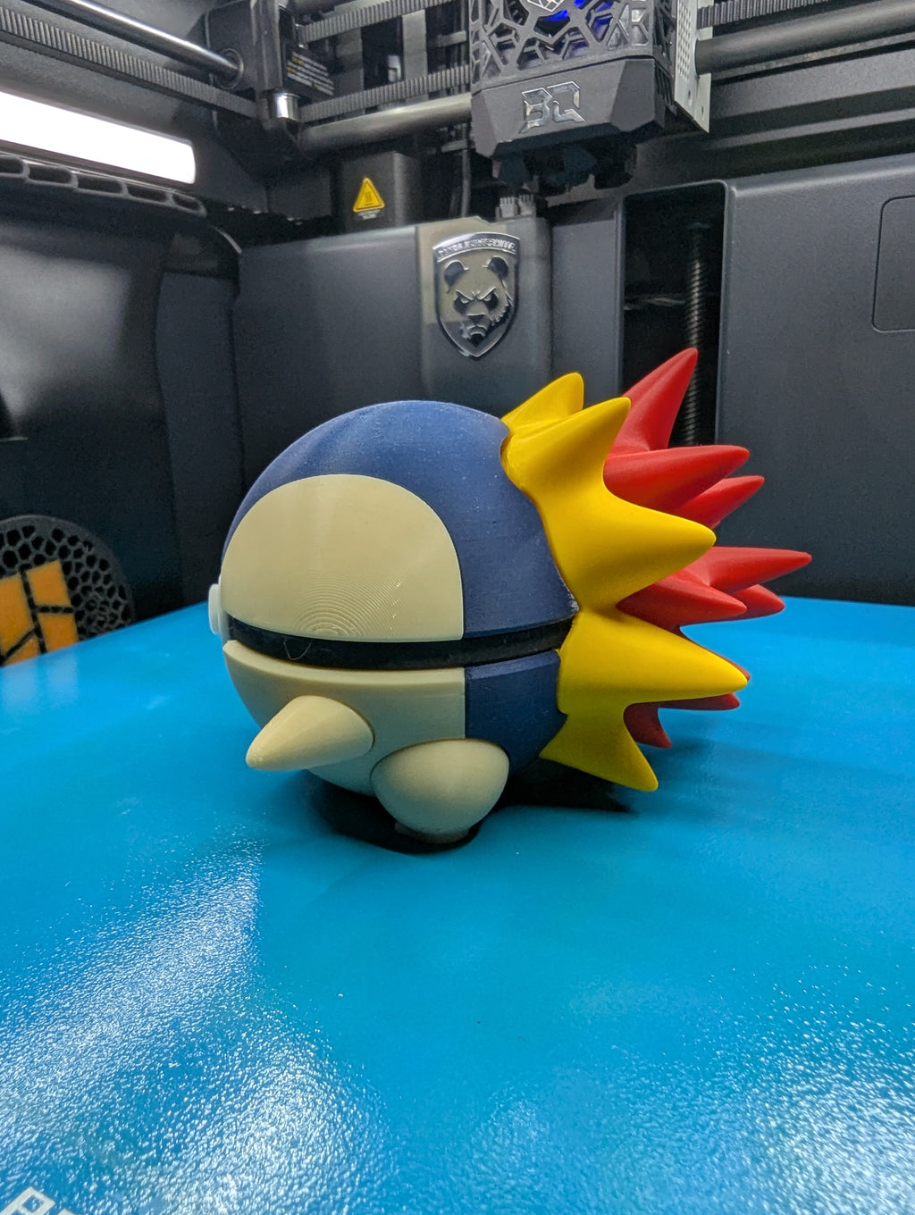 Cyndaquil Pokéball Display Model – 3D Printed Collectible Figure