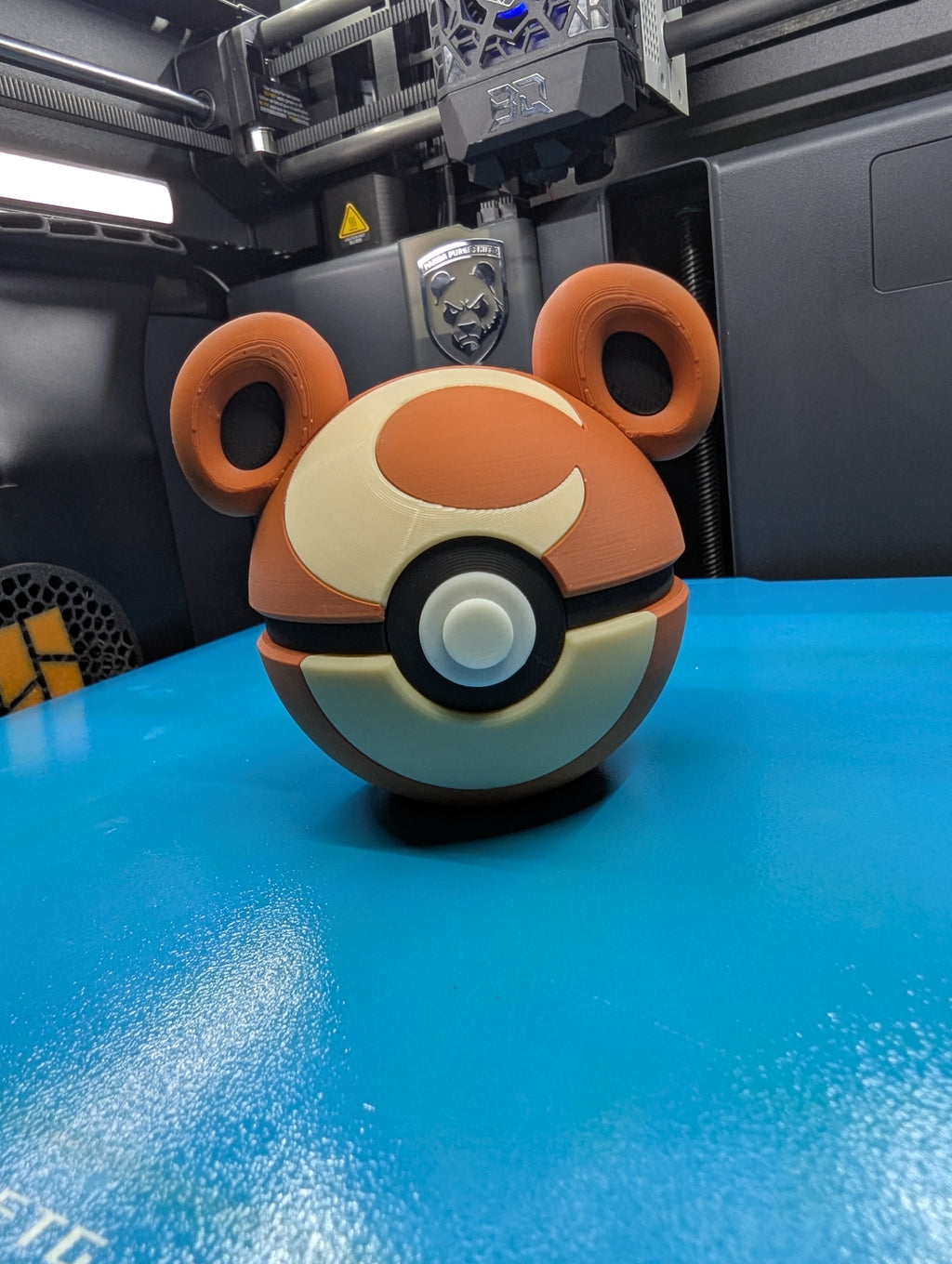 Teddiursa Pokéball Display Model – 3D Printed Collectible Figure
