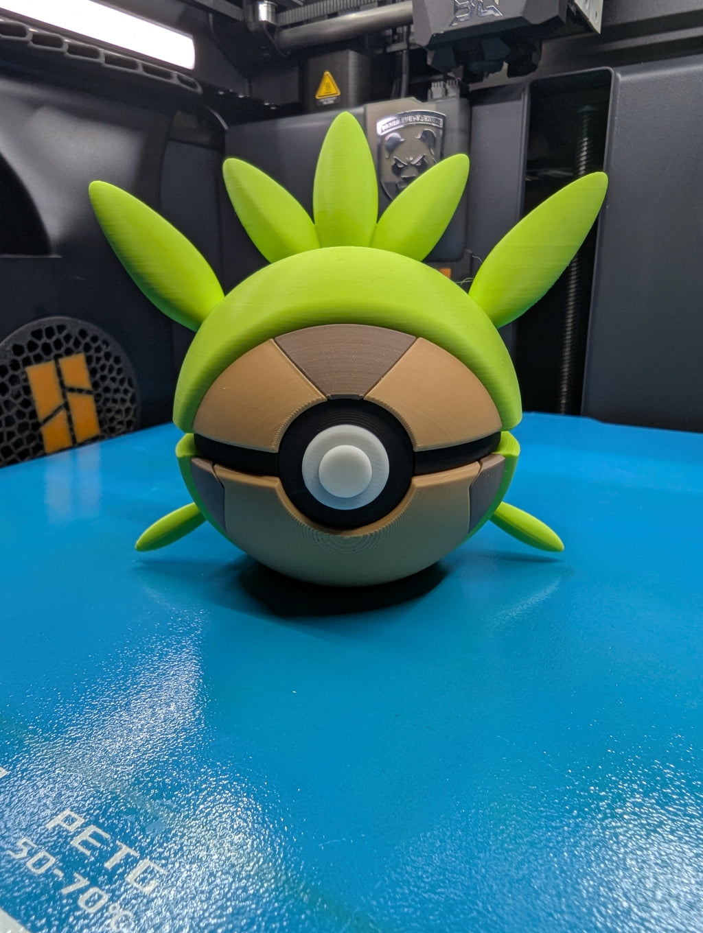 Chespin Pokéball Display Model – 3D Printed Collectible Figure