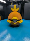 Torchic Pokéball Display Model – 3D Printed Collectible Figure