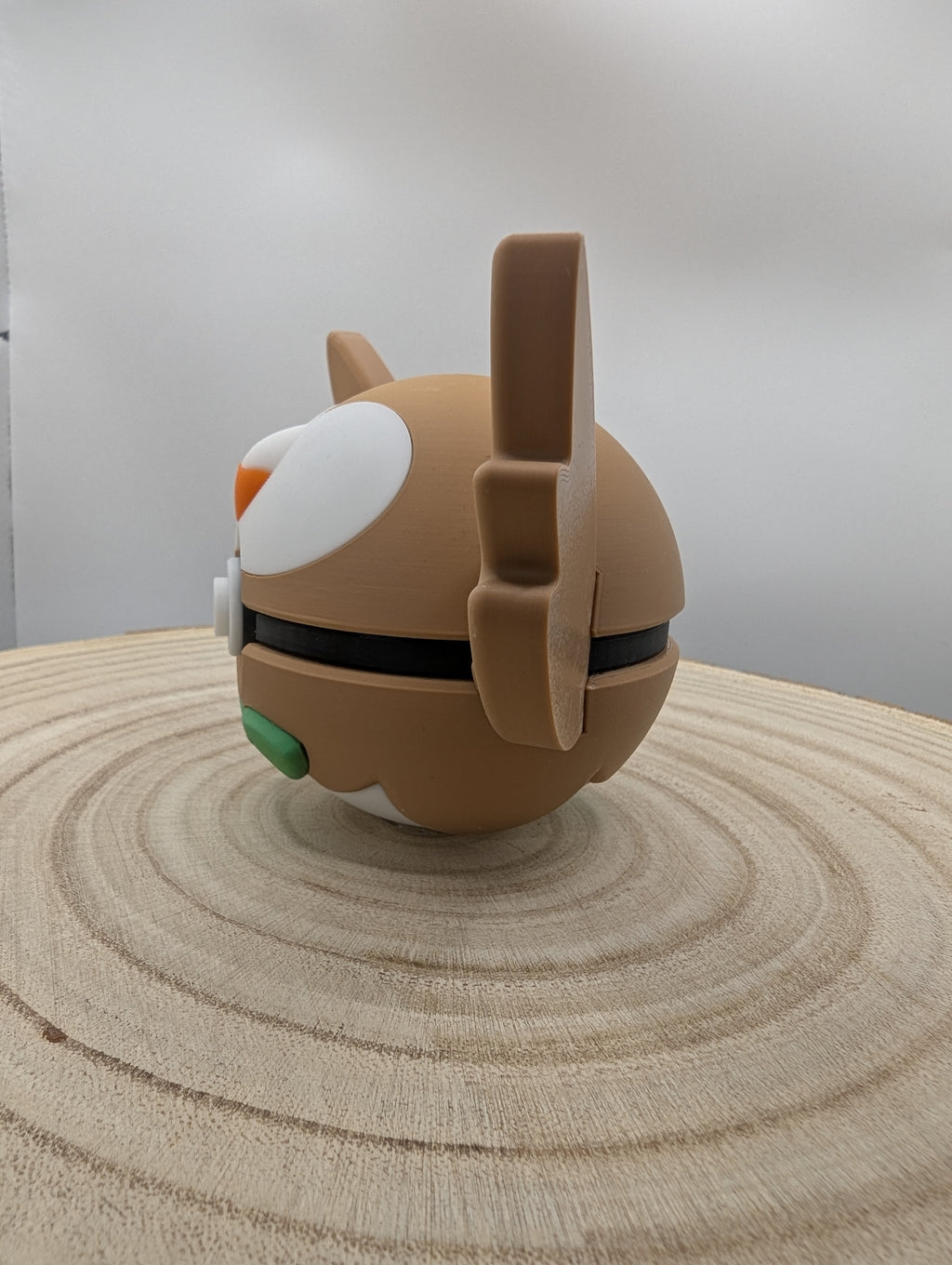 Rowlet Pokéball Display Model – 3D Printed Collectible Figure