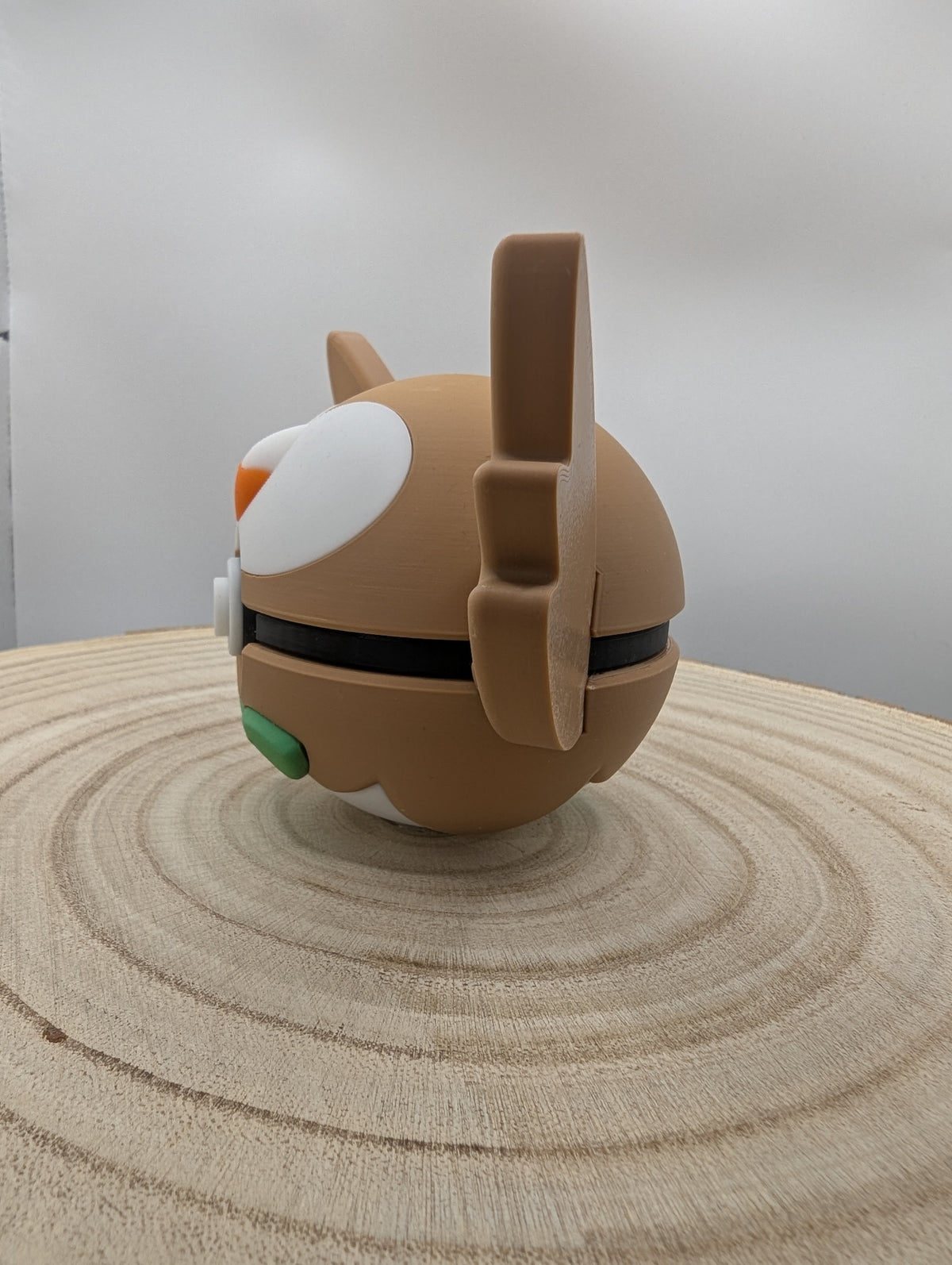 Rowlet Pokéball Display Model – 3D Printed Collectible Figure
