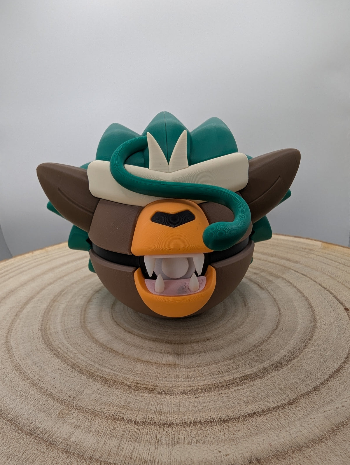 Rillaboom Pokéball Display Model – 3D Printed Collectible Figure