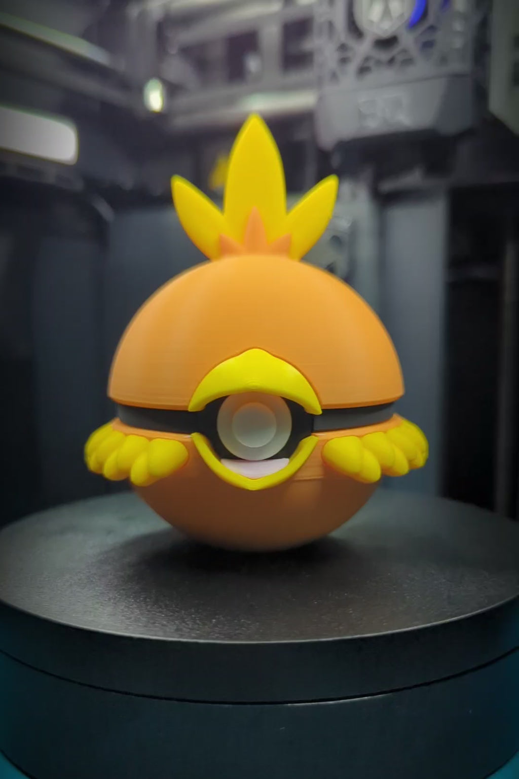 Torchic Pokéball Display Model – 3D Printed Collectible Figure