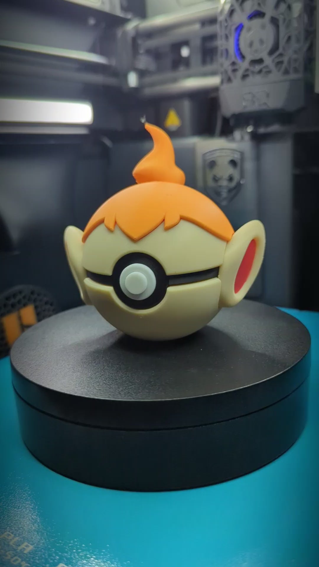 Chimchar Pokéball Display Model – 3D Printed Collectible Figure