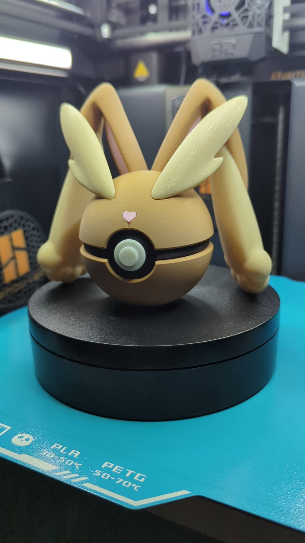 Lopunny Pokéball Display Model – 3D Printed Collectible Figure