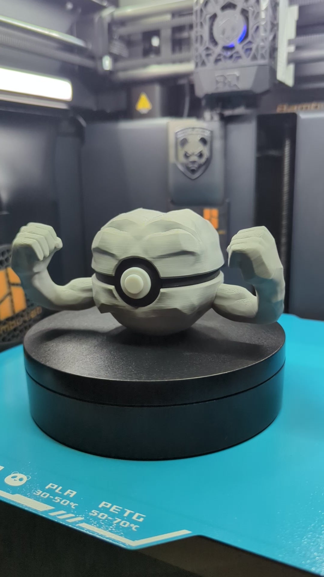 Geodude Pokéball Display Model – 3D Printed Collectible Figure