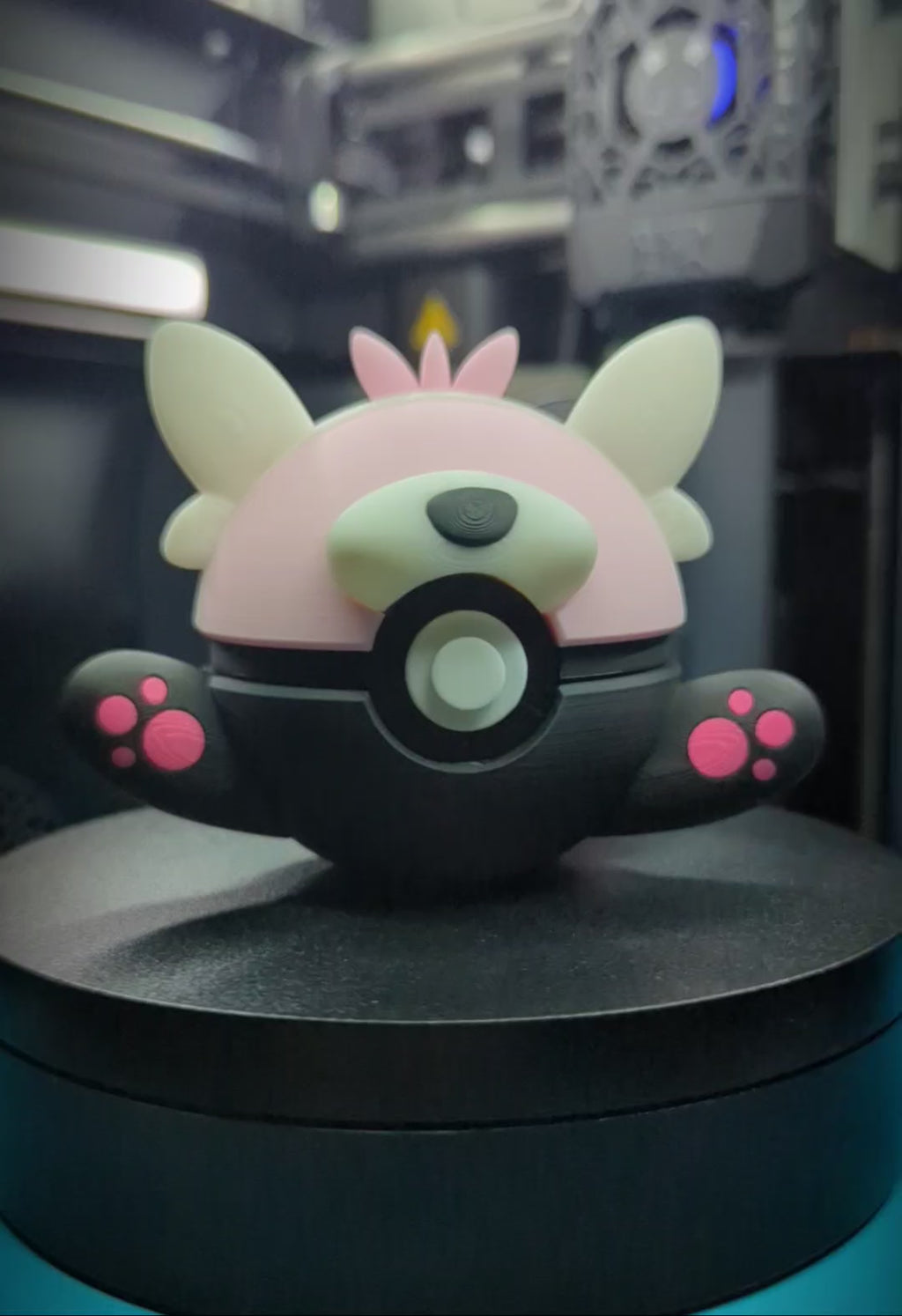 Bewear Pokéball Display Model – 3D Printed Collectible Figure