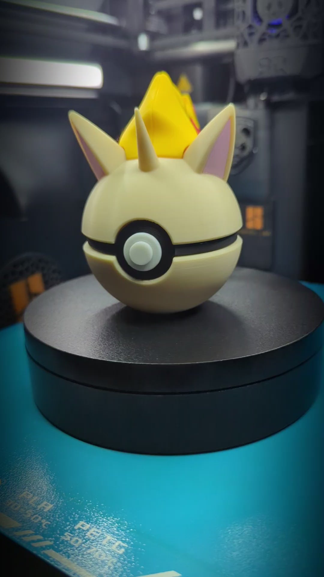 Rapidash Pokéball Display Model – 3D Printed Collectible Figure