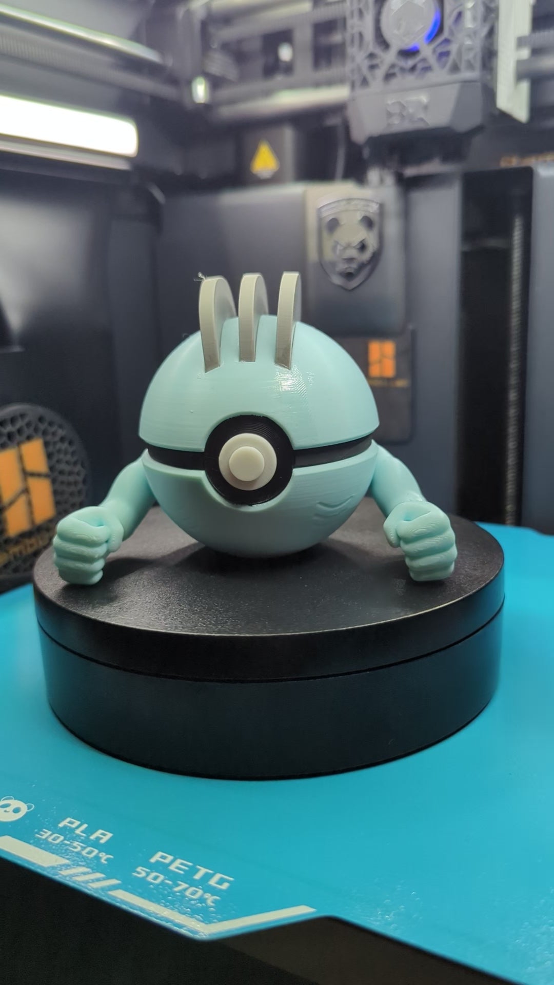 Machop Pokéball Display Model – 3D Printed Collectible Figure