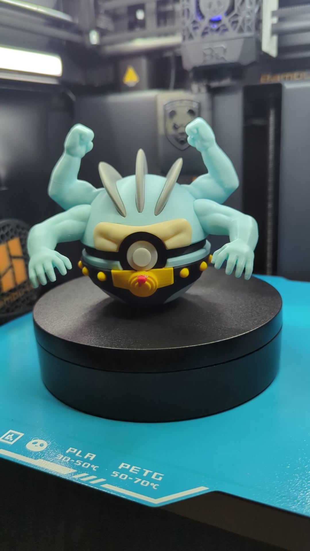 Machamp Pokéball Display Model – 3D Printed Collectible Figure