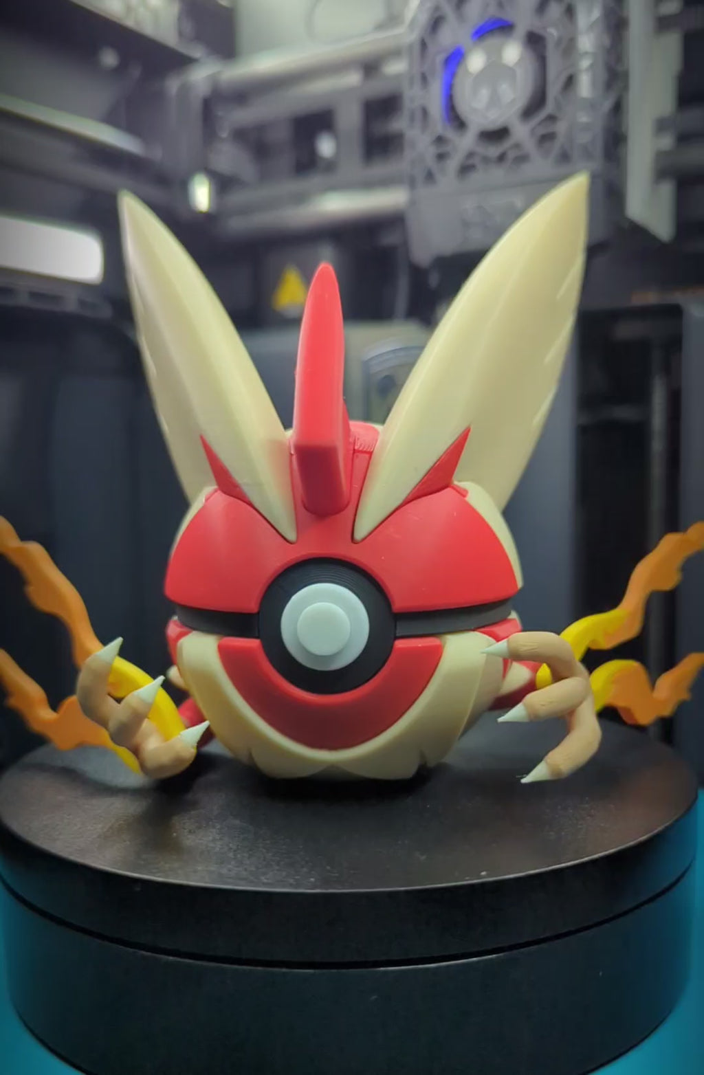 Mega Blaziken Pokéball Display Model – 3D Printed Collectible Figure