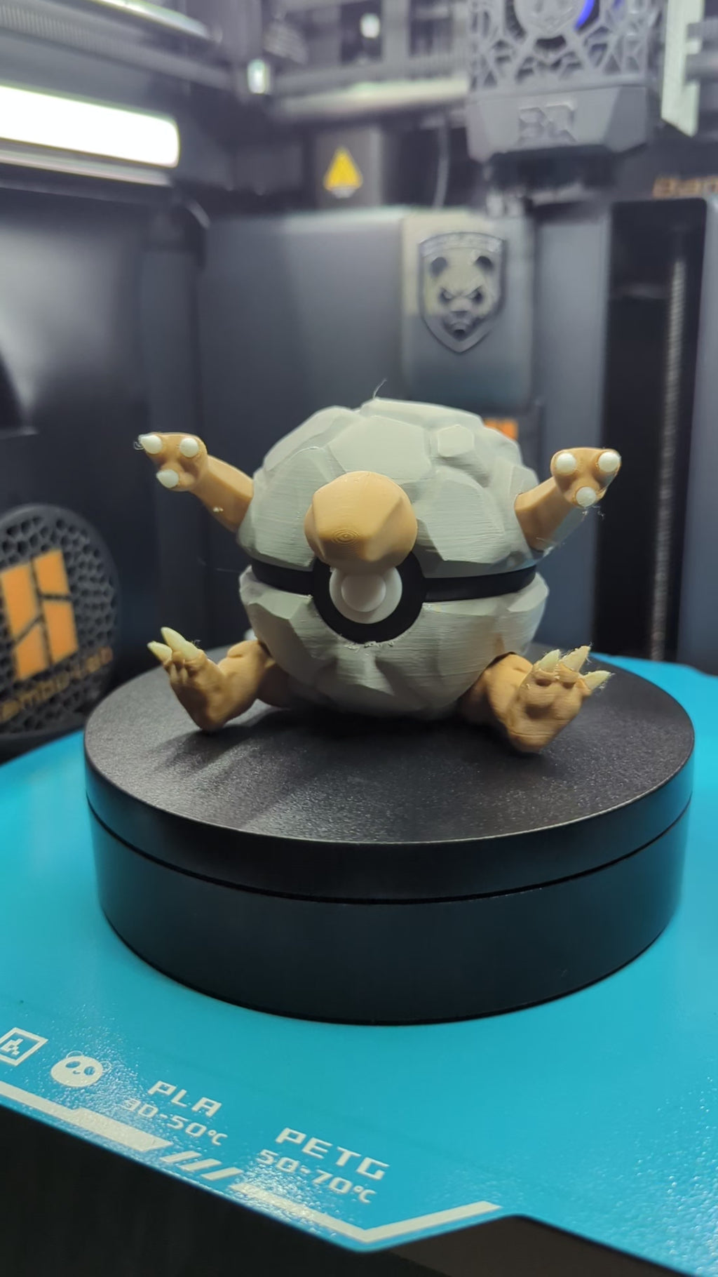 Golem Pokéball Display Model – 3D Printed Collectible Figure