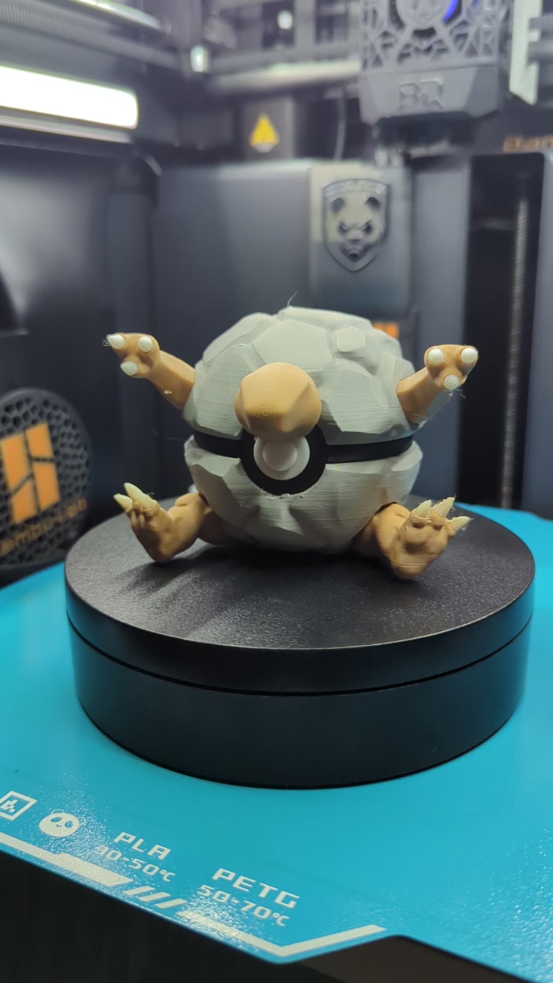 Golem Pokéball Display Model – 3D Printed Collectible Figure