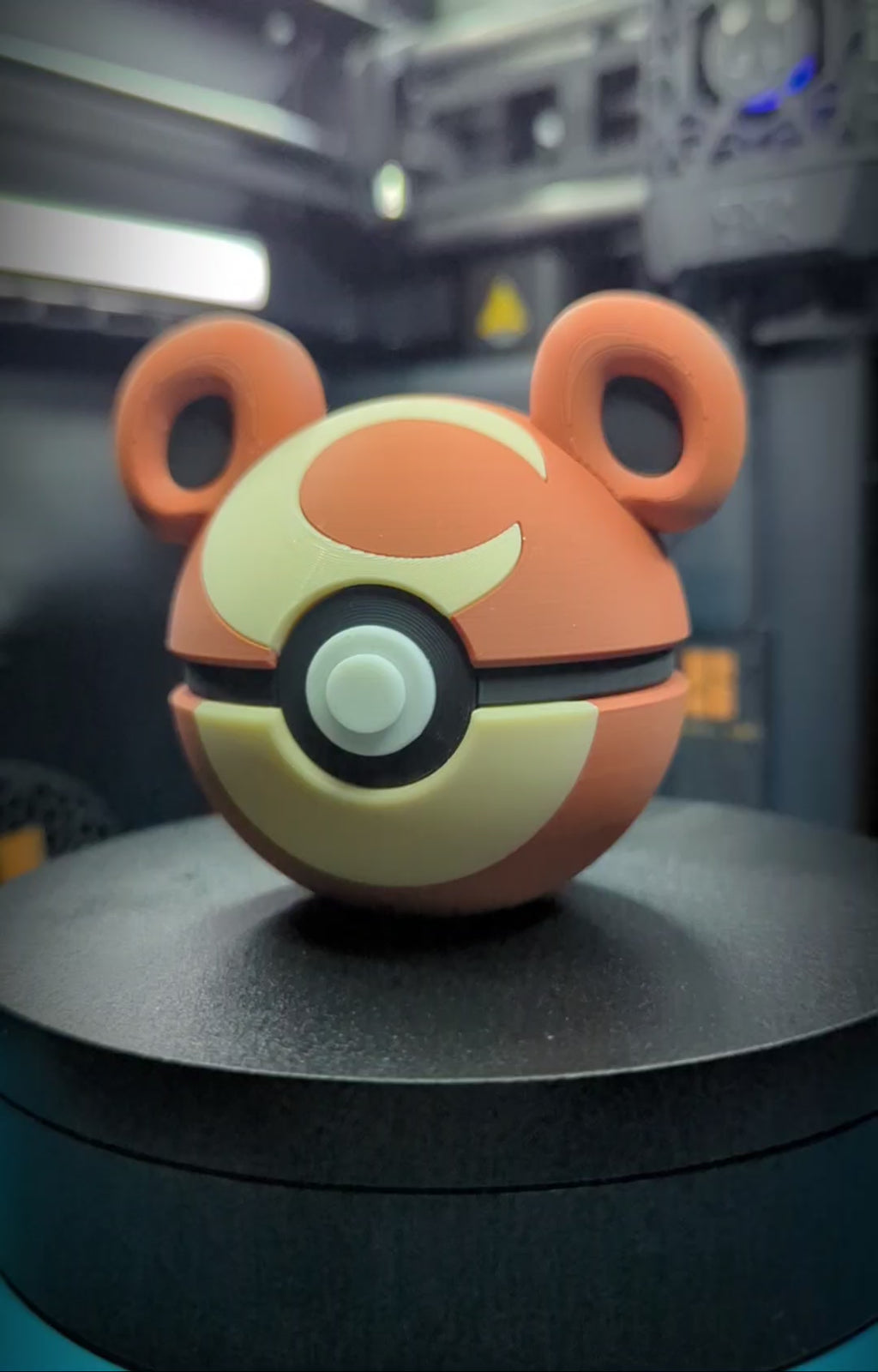 Teddiursa Pokéball Display Model – 3D Printed Collectible Figure