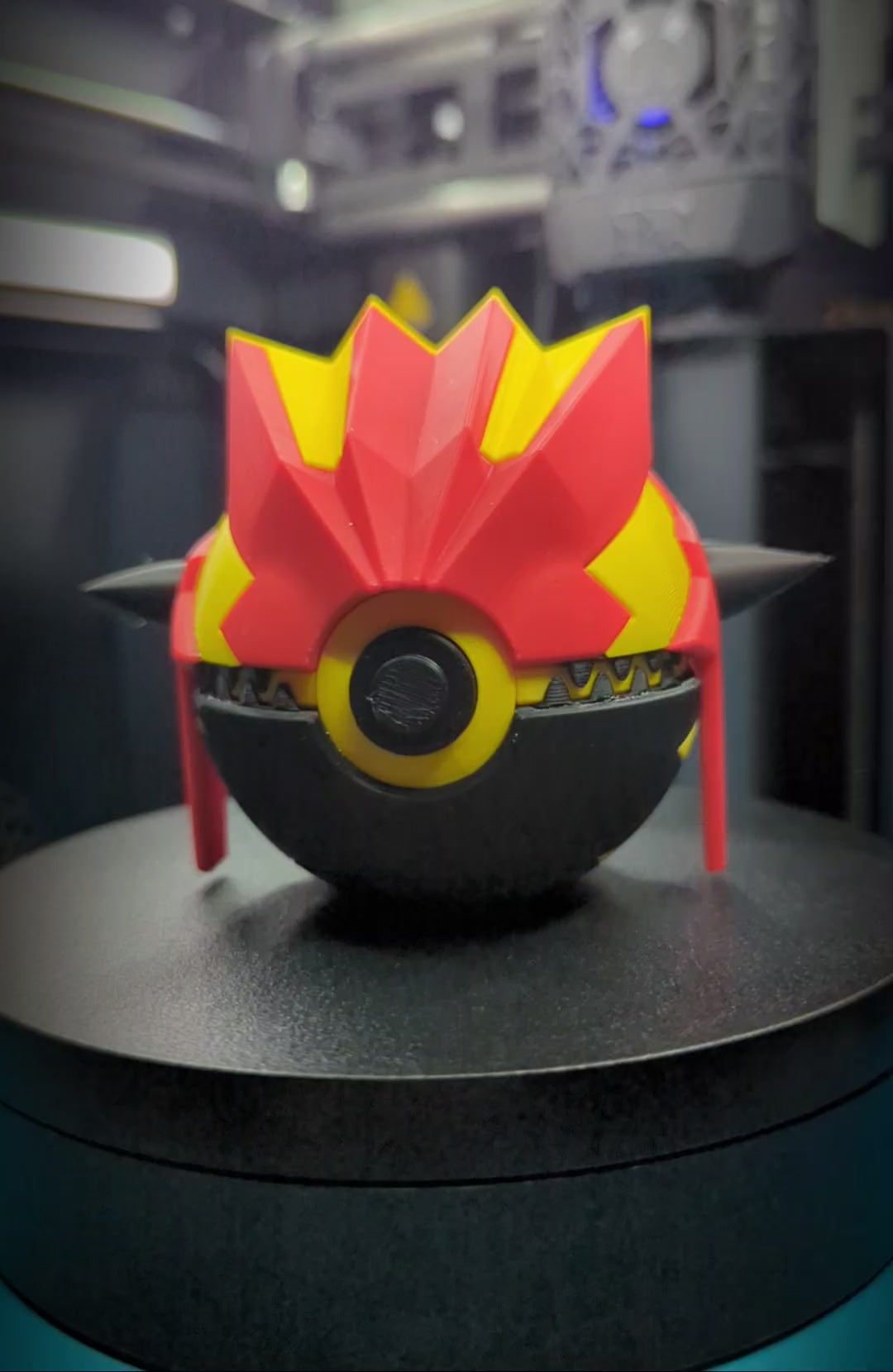 Primal Groudon Pokéball Display Model – 3D Printed Collectible Figure
