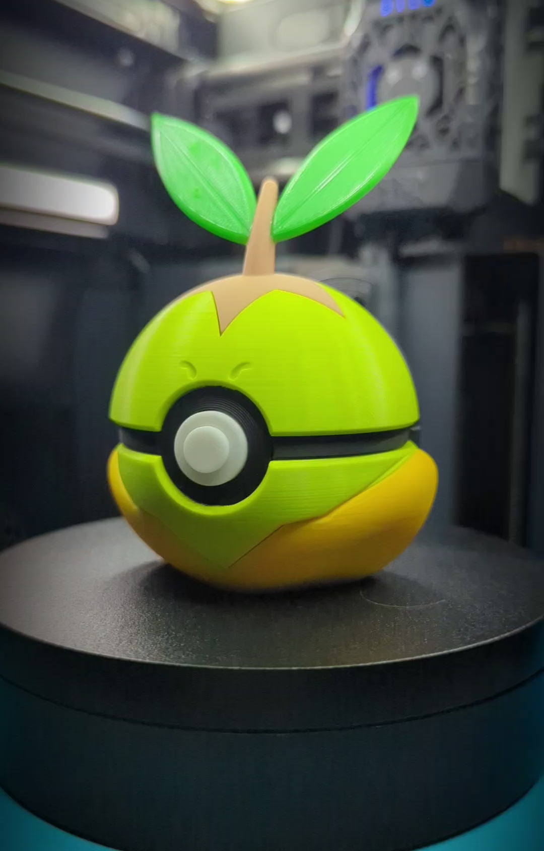 Turtwig Pokéball Display Model – 3D Printed Collectible Figure